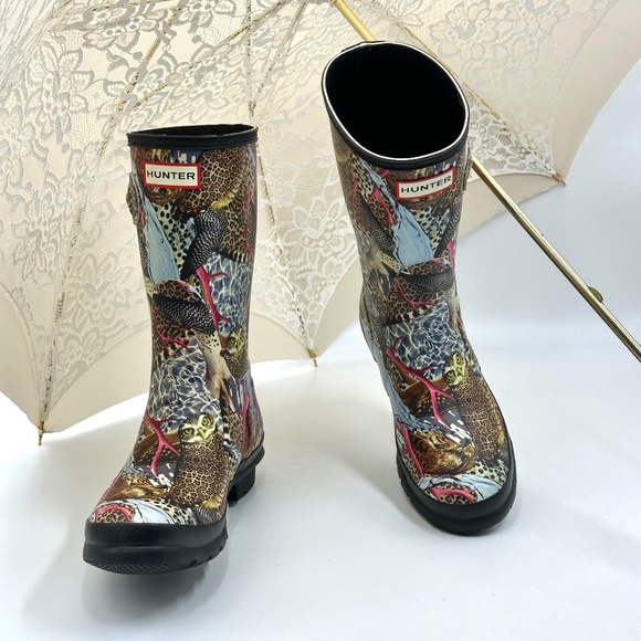 Hunter Multicolor Animal Print Winter & Rain Boots - Picture 8 of 16